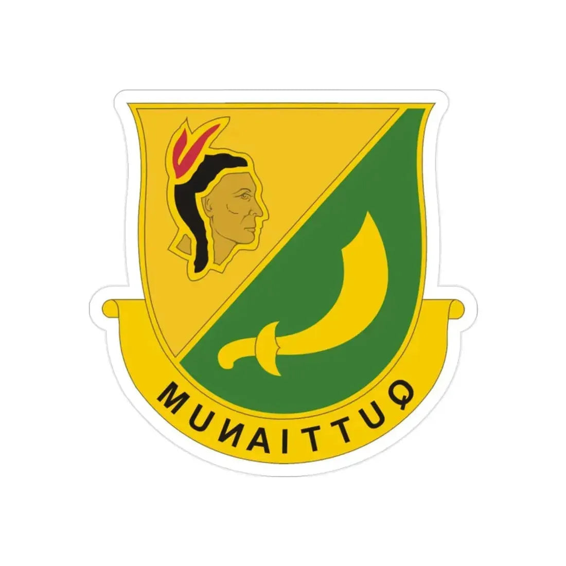 306 Military Police Battalion (U.S. Army) REVERSE PRINT Transparent Die-Cut STICKER - The Sticker Space