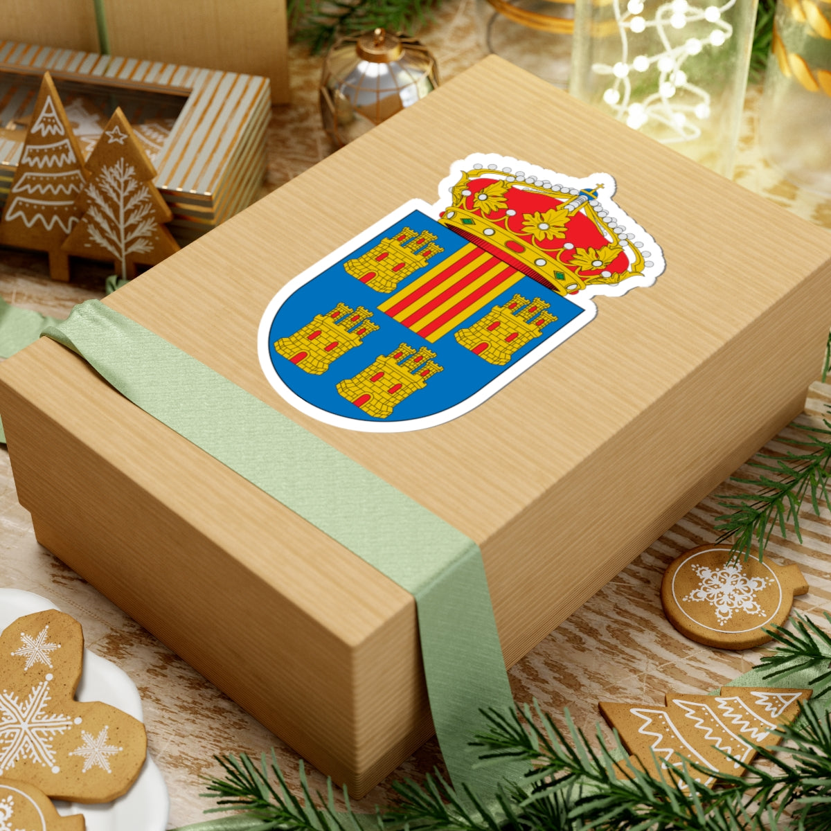 Escudo de Lascuarre (Spain) (Coat of Arms) STICKER Vinyl Kiss-Cut Decal