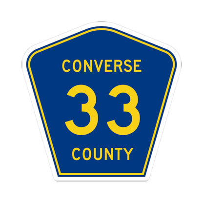 Converse County Road 33 WY (Wyoming) (Road Sign) STICKER Vinyl Kiss-Cut Decal