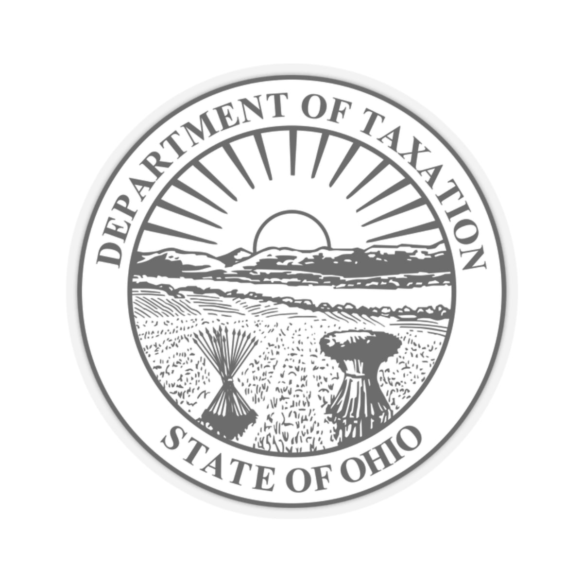 Seal of the Ohio Department of Taxation - STICKER Vinyl Kiss-Cut Decal