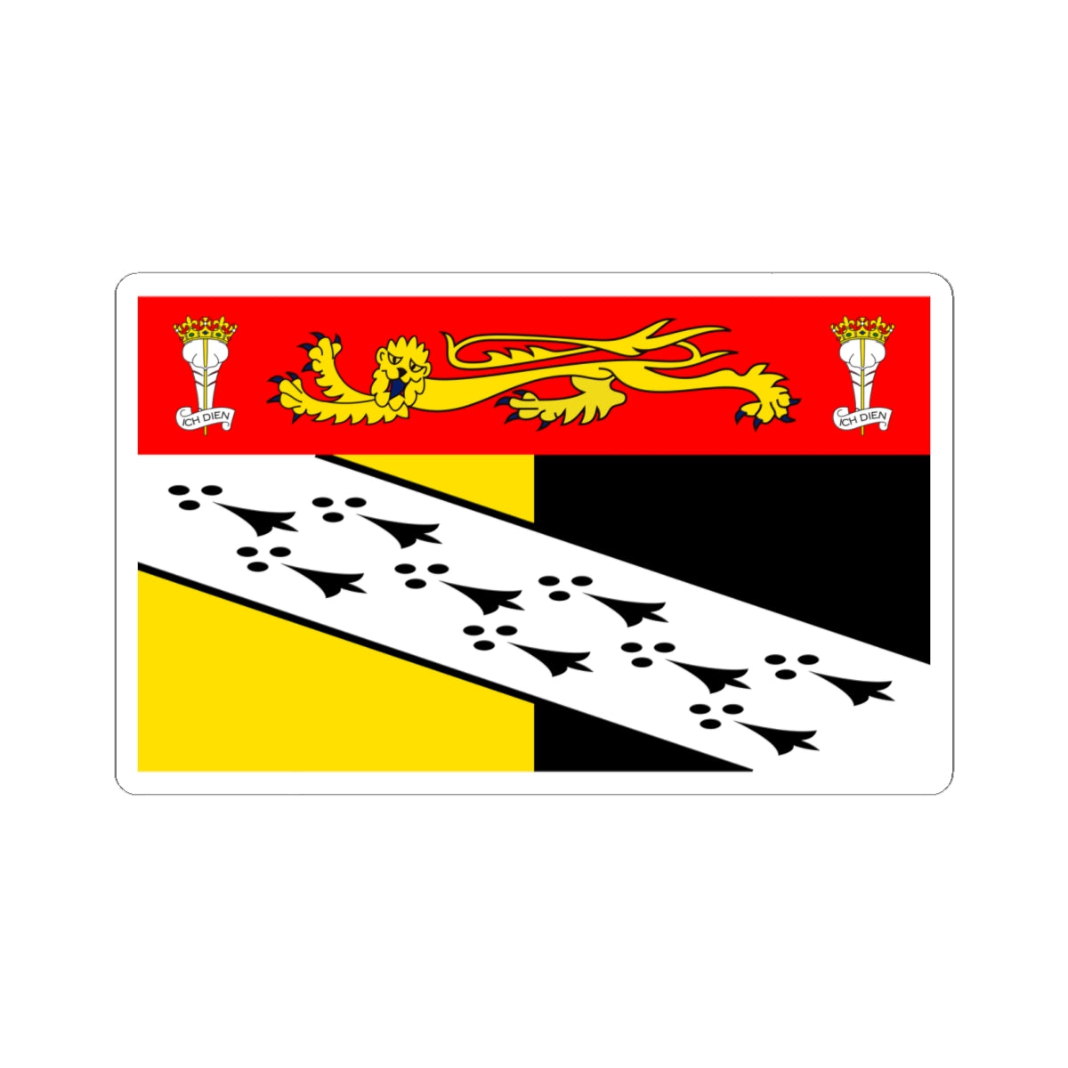 County Flag of Norfolk (England) STICKER Vinyl Kiss-Cut Decal