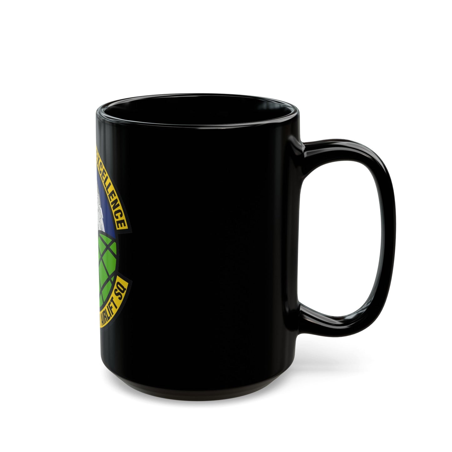 306th Expeditionary Airlift Squadron (U.S. Air Force) Black Coffee Mug-The Sticker Space