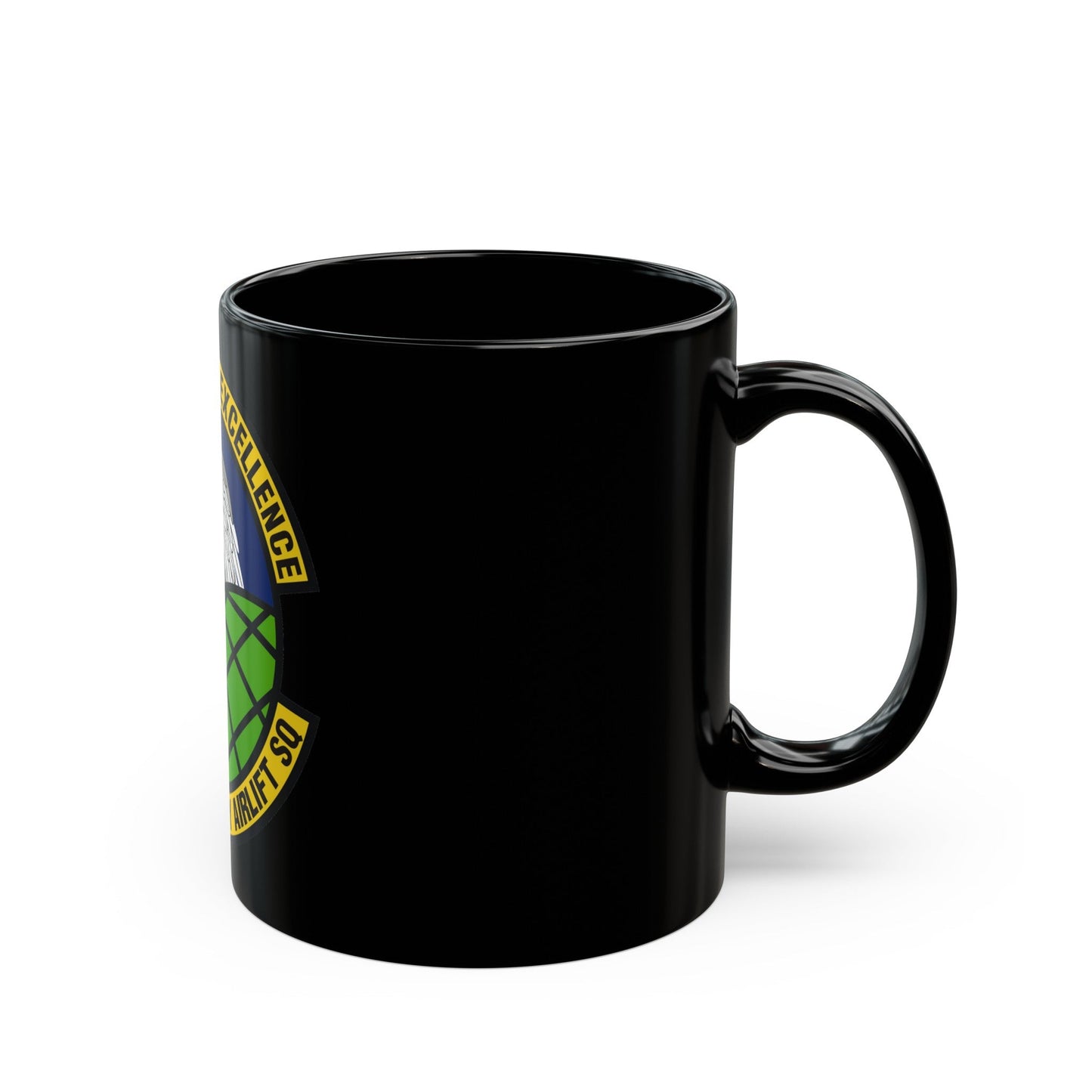 306th Expeditionary Airlift Squadron (U.S. Air Force) Black Coffee Mug-The Sticker Space