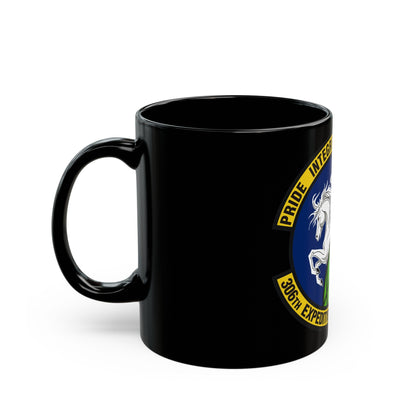 306th Expeditionary Airlift Squadron (U.S. Air Force) Black Coffee Mug-The Sticker Space