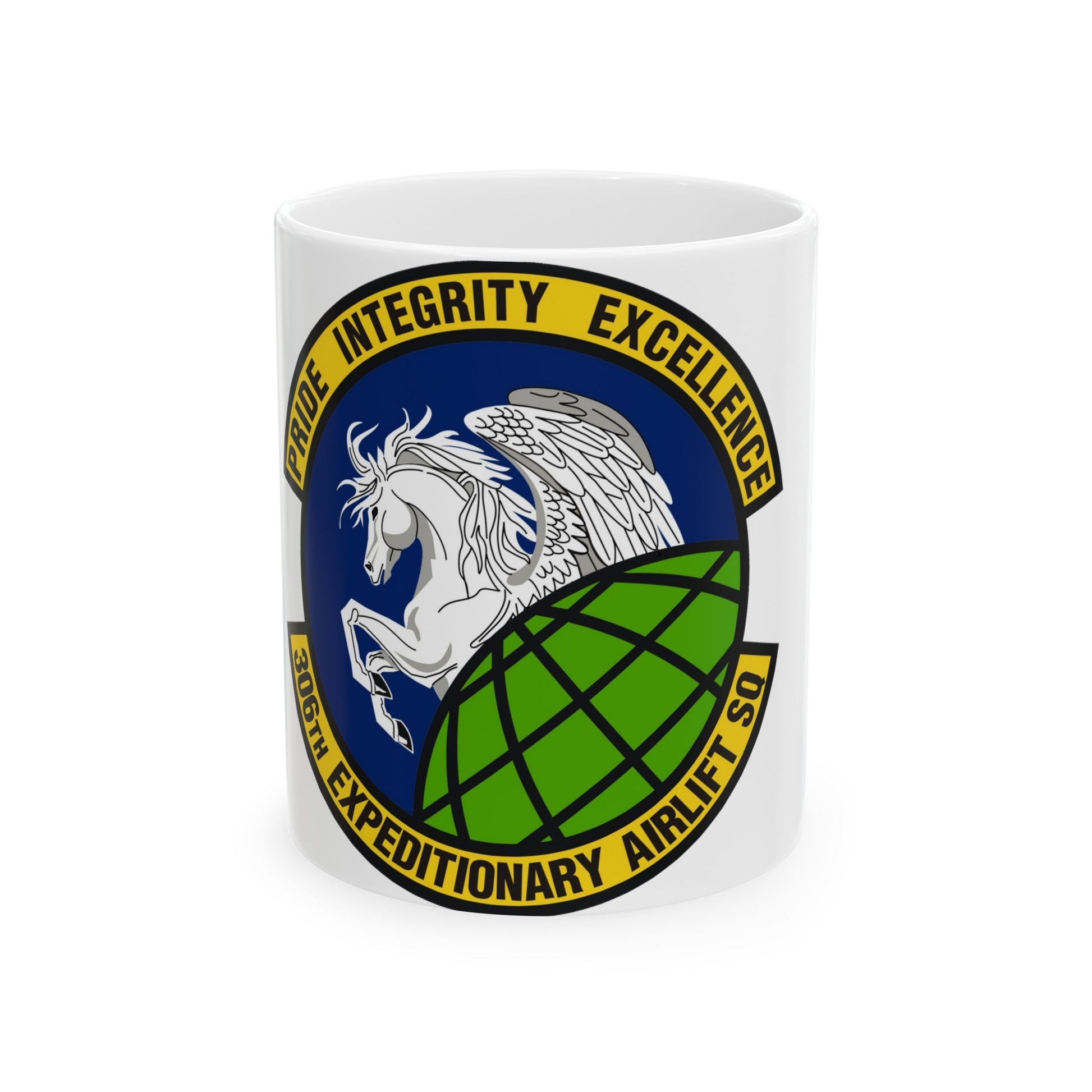 306th Expeditionary Airlift Squadron (U.S. Air Force) White Coffee Mug-11oz-The Sticker Space