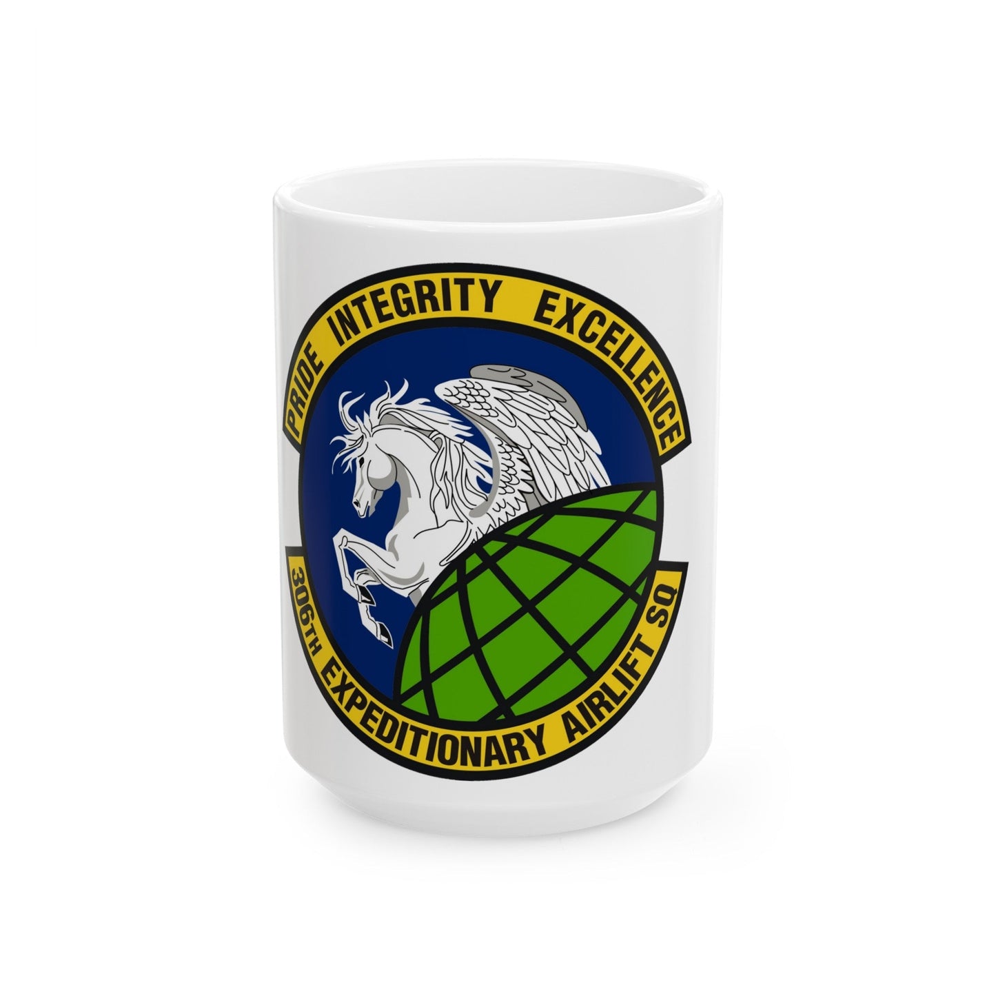 306th Expeditionary Airlift Squadron (U.S. Air Force) White Coffee Mug-15oz-The Sticker Space