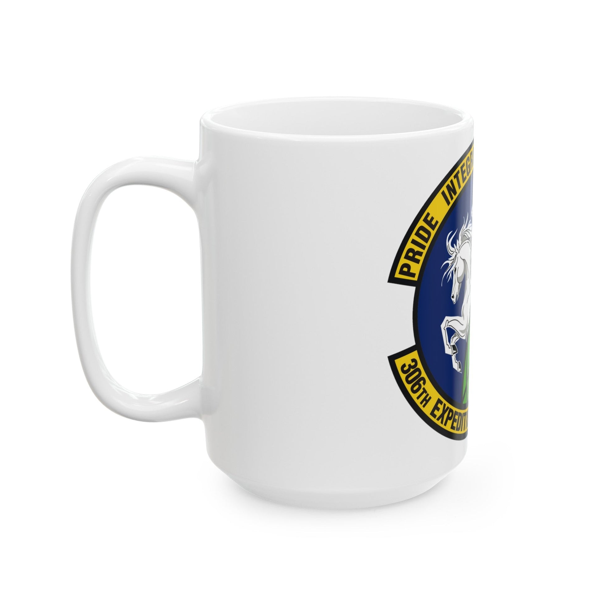 306th Expeditionary Airlift Squadron (U.S. Air Force) White Coffee Mug-The Sticker Space