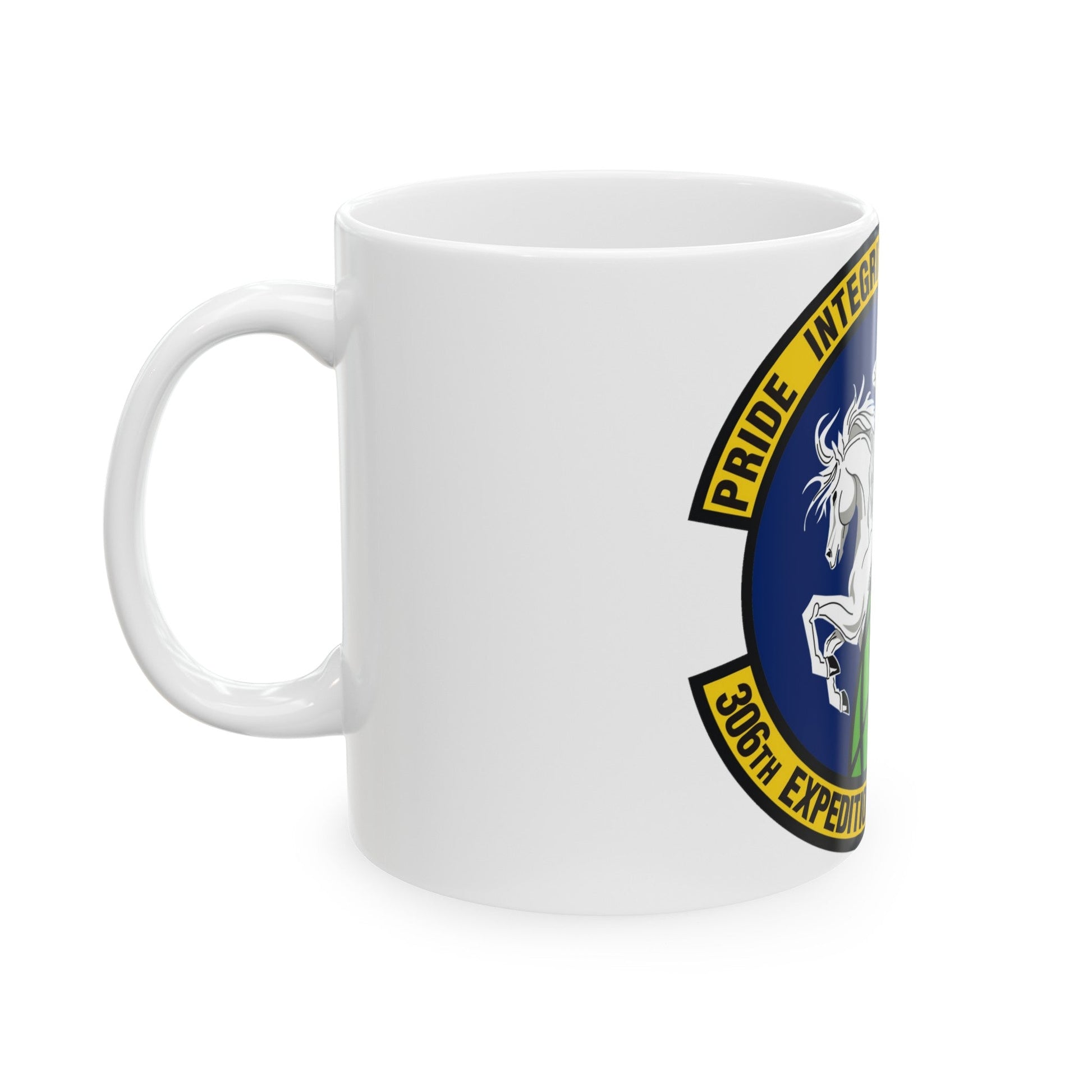 306th Expeditionary Airlift Squadron (U.S. Air Force) White Coffee Mug-The Sticker Space