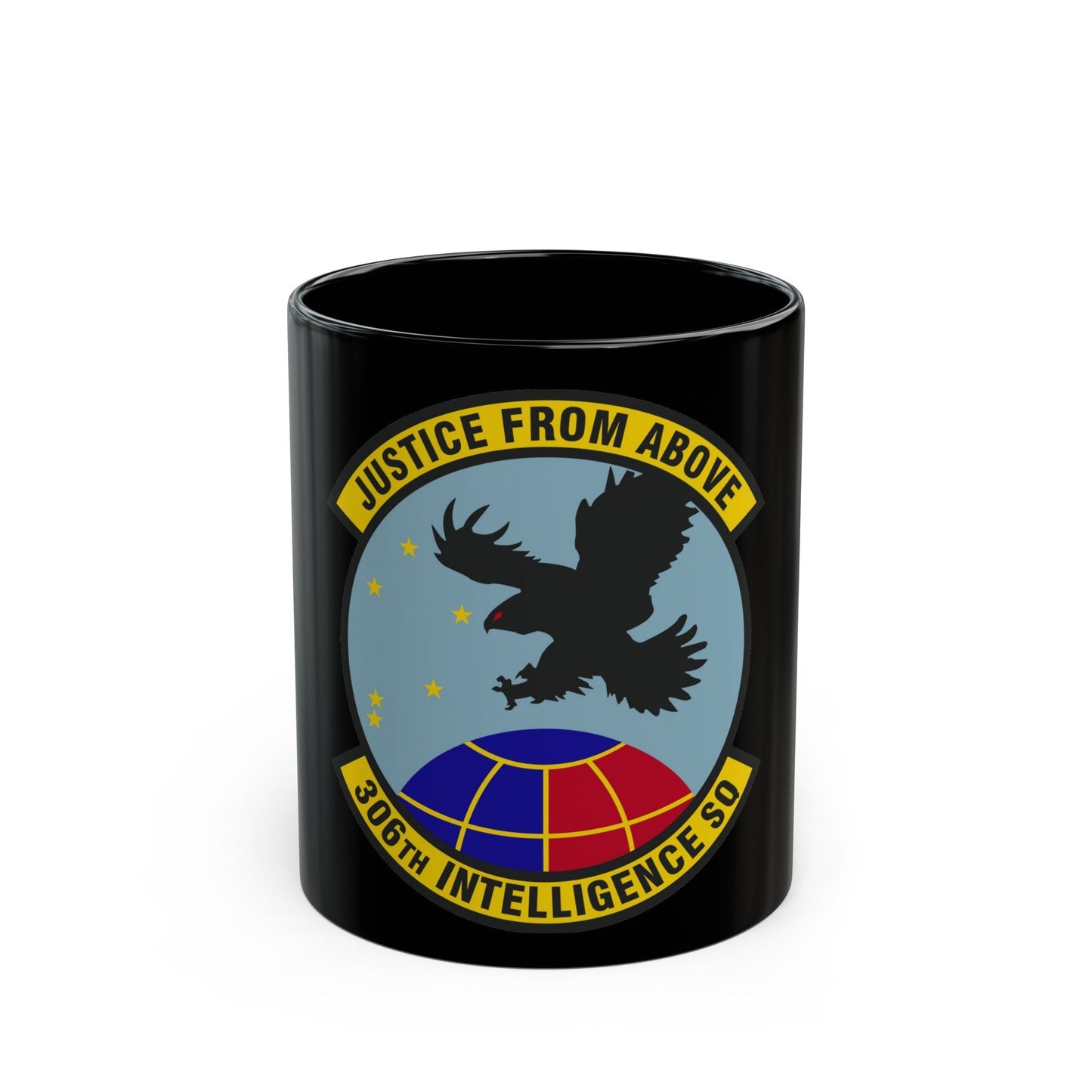 306th Intelligence Squadron (U.S. Air Force) Black Coffee Mug-11oz-The Sticker Space