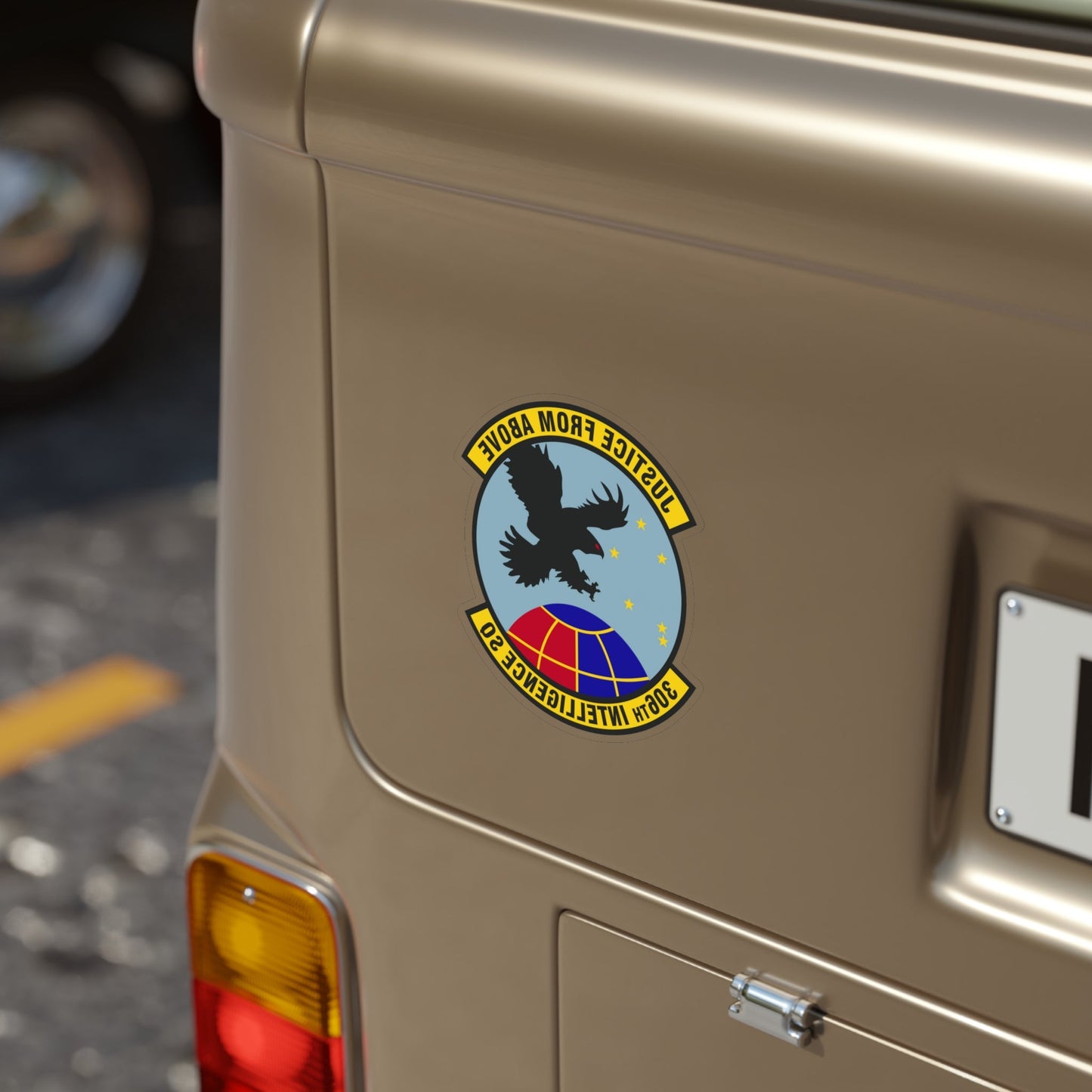 306th Intelligence Squadron (U.S. Air Force) REVERSE PRINT Transparent STICKER-The Sticker Space