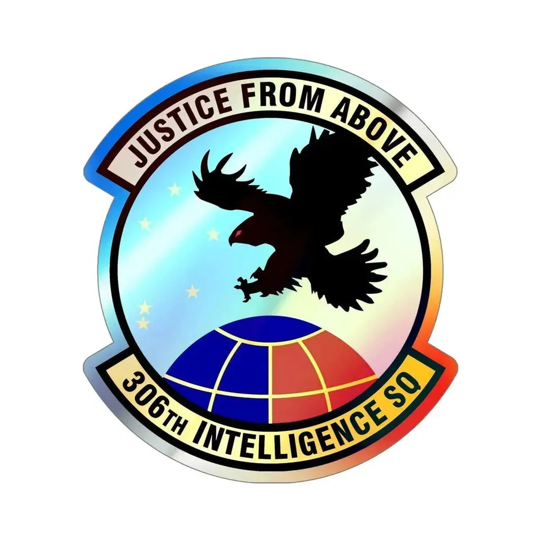 306th Intelligence Squadron (U.S. Air Force) Holographic STICKER Die-Cut Vinyl Decal 6 Inch Holographic - The Sticker Space