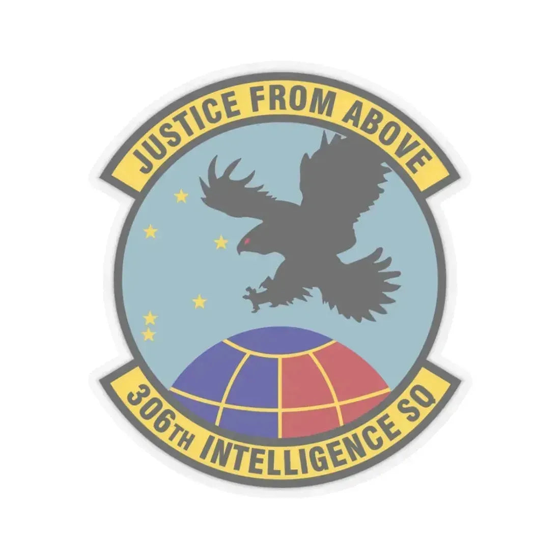 306th Intelligence Squadron (U.S. Air Force) STICKER Vinyl Kiss-Cut Decal 3 Inch Transparent - The Sticker Space