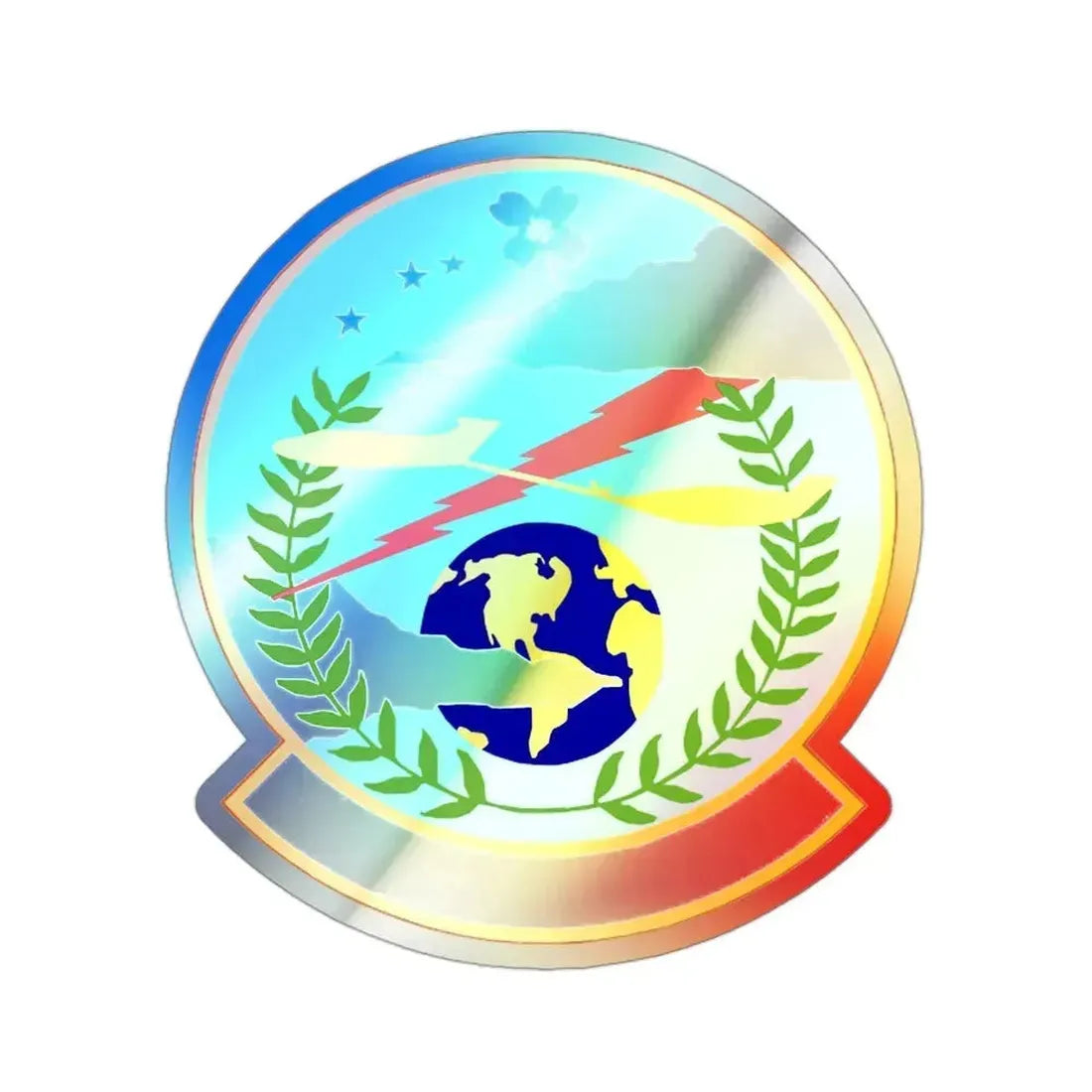 307 Maintenance Squadron AFRC (U.S. Air Force) Holographic STICKER Die-Cut Vinyl Decal 3 Inch Holographic - The Sticker Space
