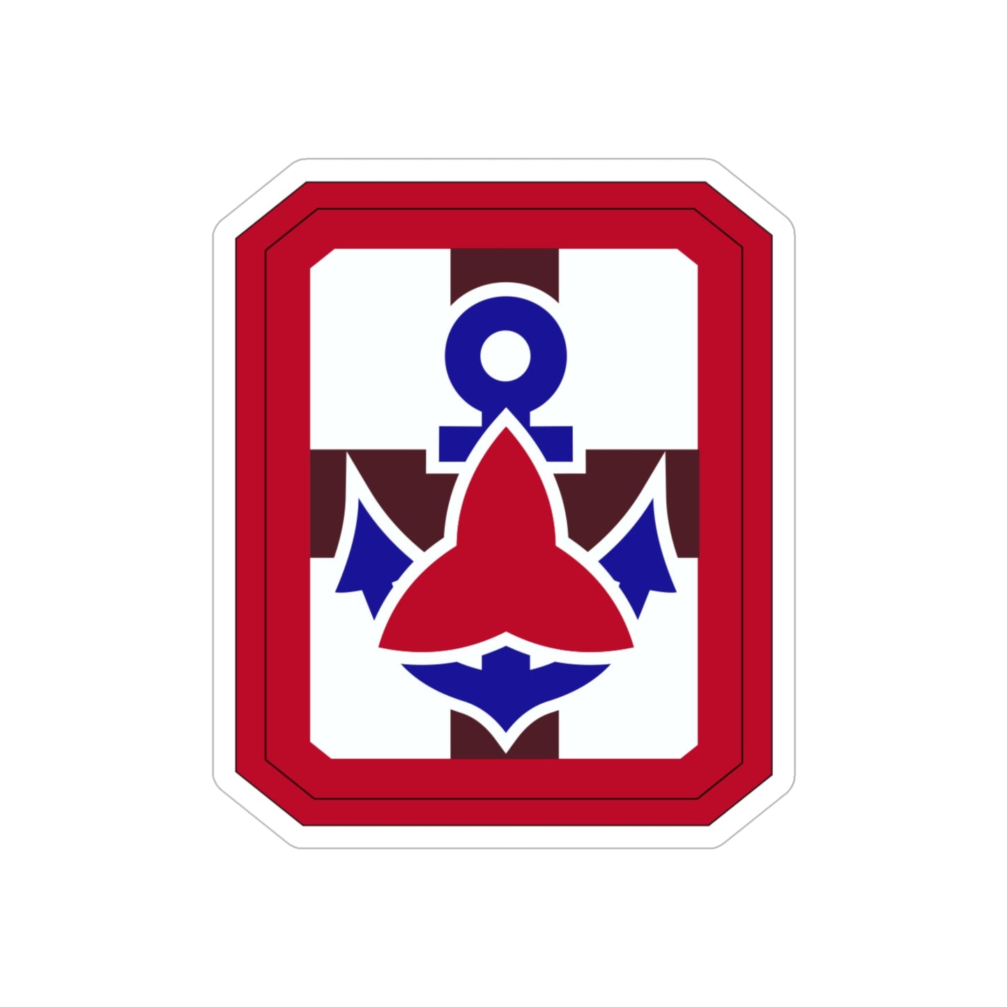 307 Medical Brigade (U.S. Army) REVERSE PRINT Transparent STICKER-5" × 5"-The Sticker Space