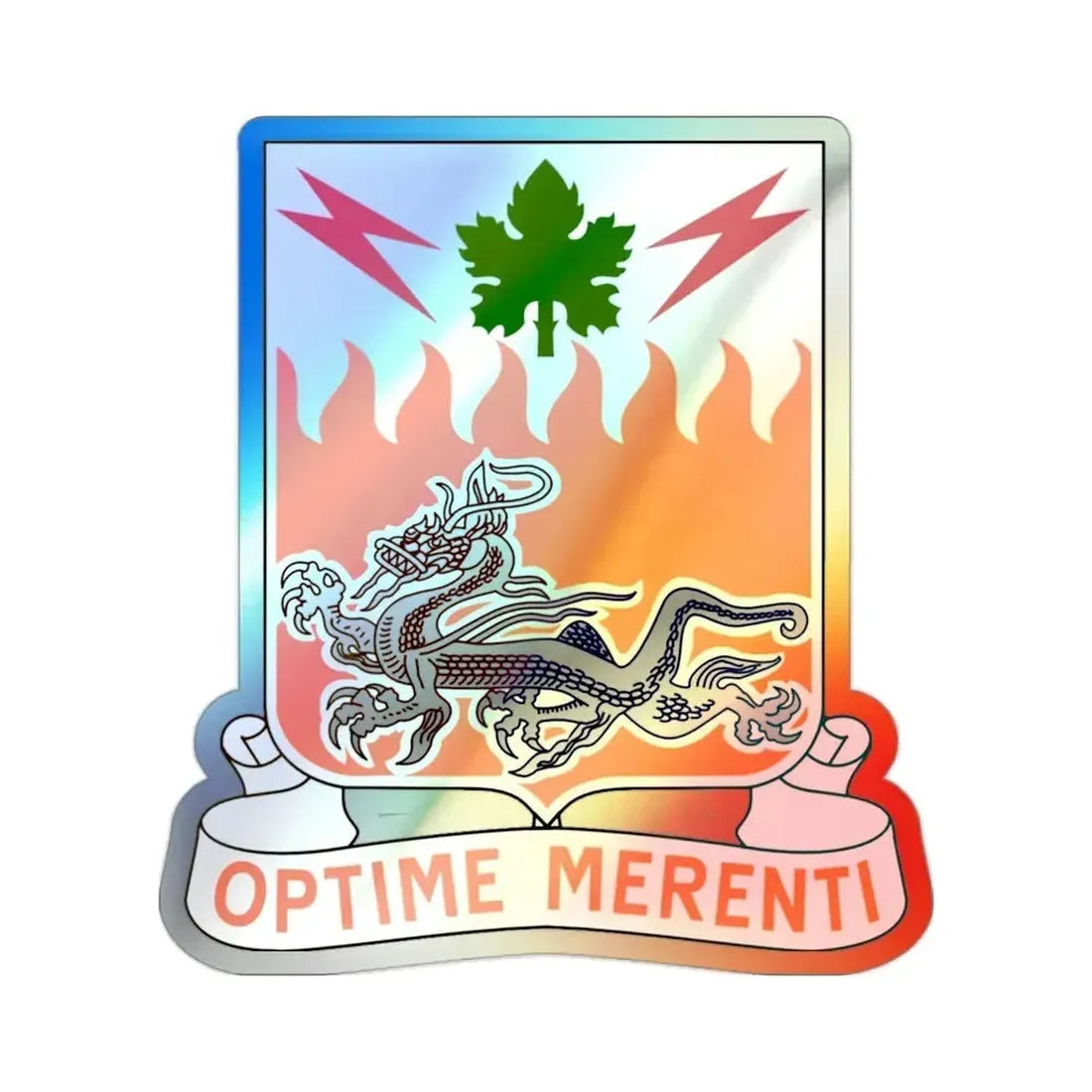 307 Signal Battalion (U.S. Army) Holographic STICKER Die-Cut Vinyl Decal 2 Inch Holographic - The Sticker Space