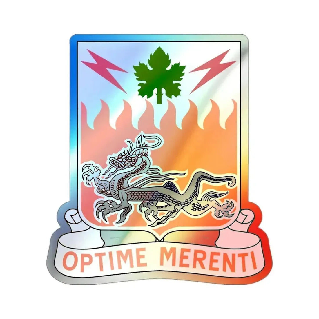 307 Signal Battalion (U.S. Army) Holographic STICKER Die-Cut Vinyl Decal 3 Inch Holographic - The Sticker Space