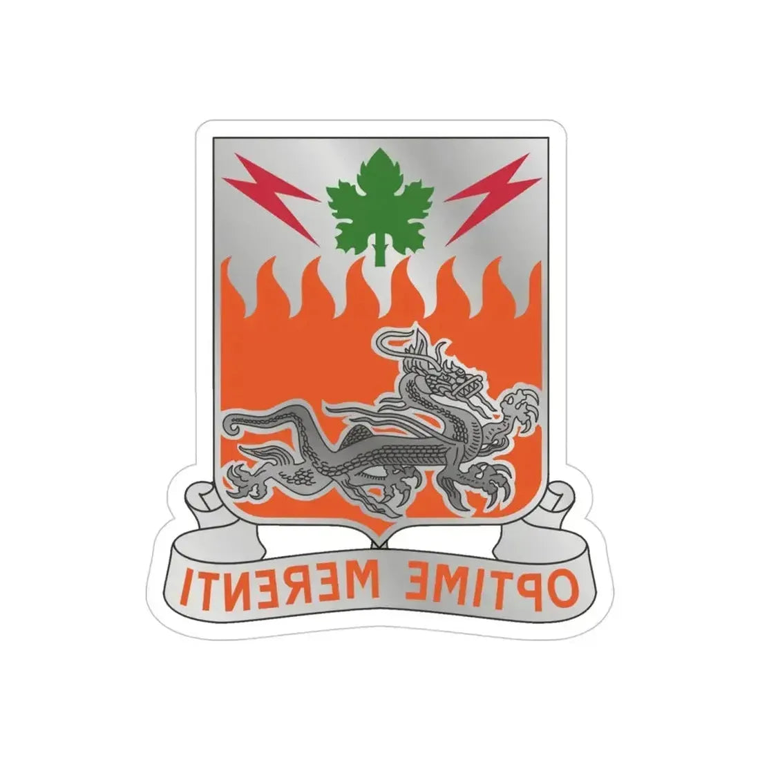 307 Signal Battalion (U.S. Army) REVERSE PRINT Transparent Die-Cut STICKER 4 Inch Die-Cut Transparent - The Sticker Space