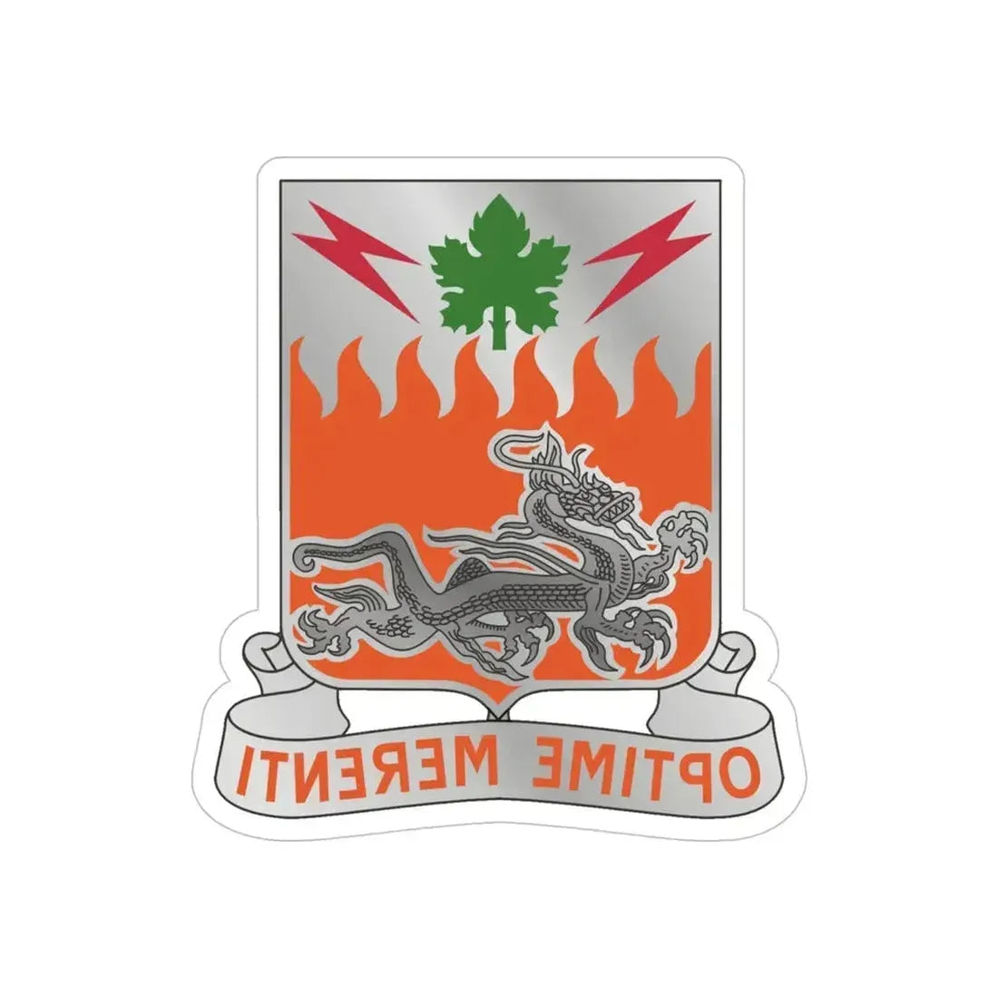 307 Signal Battalion (U.S. Army) REVERSE PRINT Transparent Die-Cut STICKER 5 Inch Die-Cut Transparent - The Sticker Space