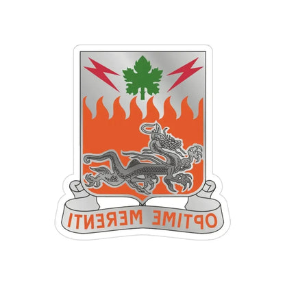 307 Signal Battalion (U.S. Army) REVERSE PRINT Transparent Die-Cut STICKER - The Sticker Space