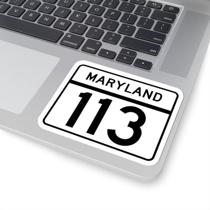 MD Route 113 (Maryland) (Road Sign) STICKER Vinyl Kiss-Cut Decal