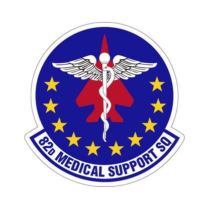 82d Medical Support Squadron (U.S. Air Force) STICKER Vinyl Kiss-Cut Decal-6 Inch-White-The Sticker Space