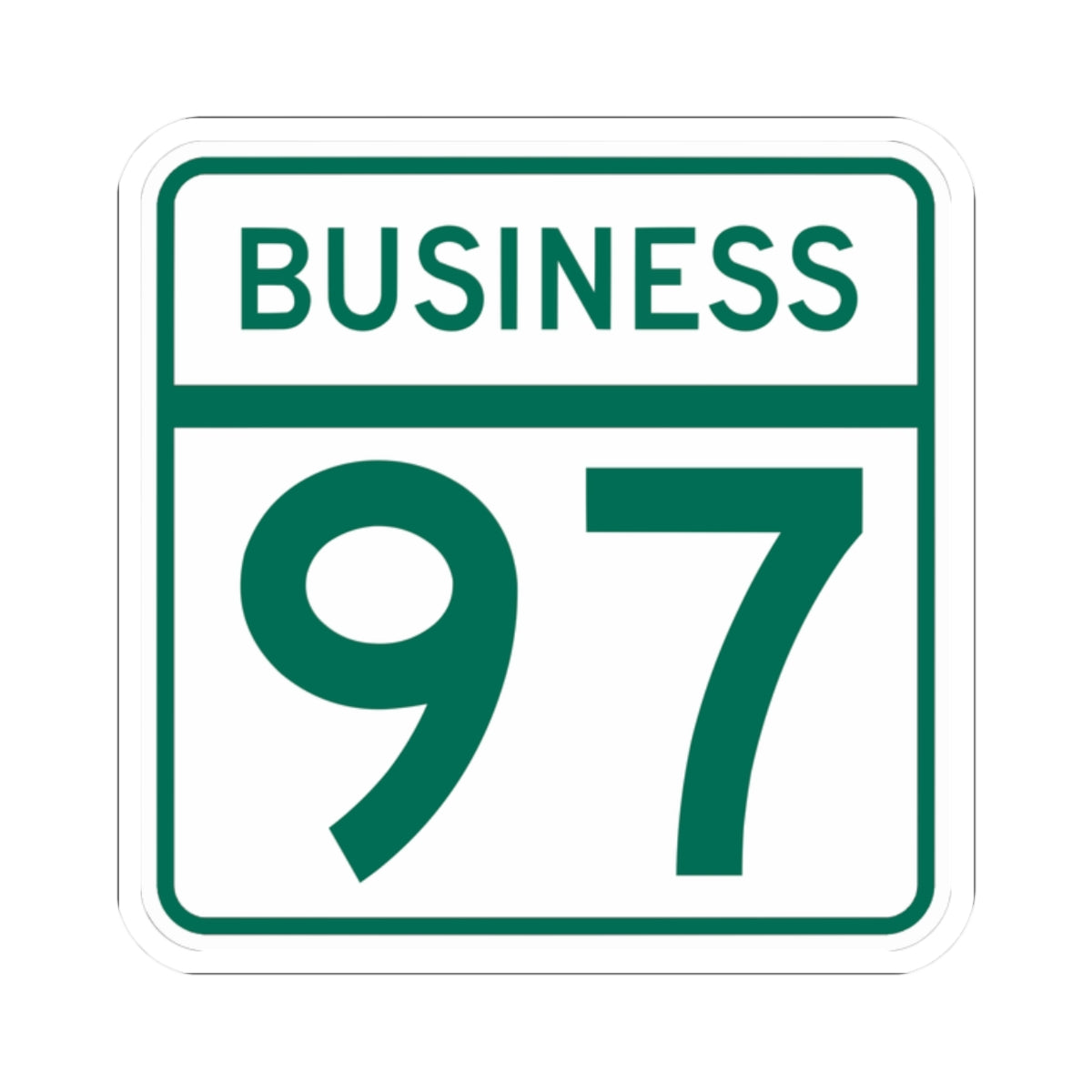 MD Route 97 Business (Maryland) (Road Sign) STICKER Vinyl Kiss-Cut Decal