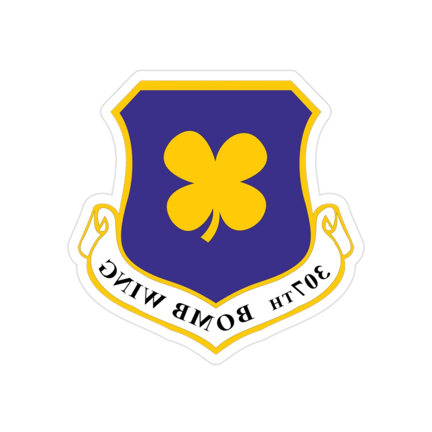 307th Bomb Wing (U.S. Air Force) REVERSE PRINT Transparent STICKER-2" × 2"-The Sticker Space