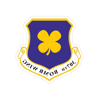 307th Bomb Wing (U.S. Air Force) REVERSE PRINT Transparent STICKER-3" × 3"-The Sticker Space