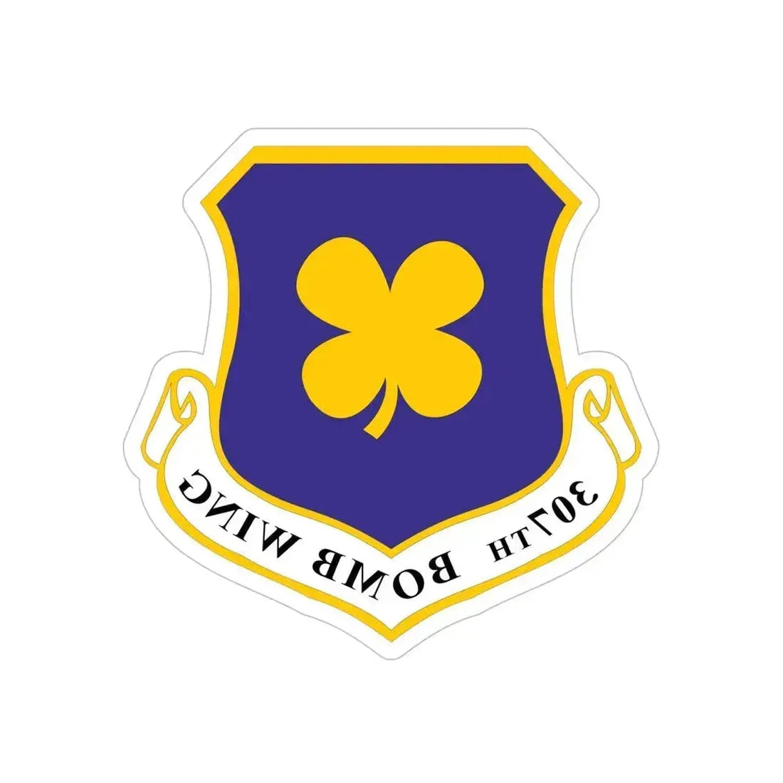 307th Bomb Wing (U.S. Air Force) REVERSE PRINT Transparent Die-Cut STICKER 6 Inch Die-Cut Transparent - The Sticker Space