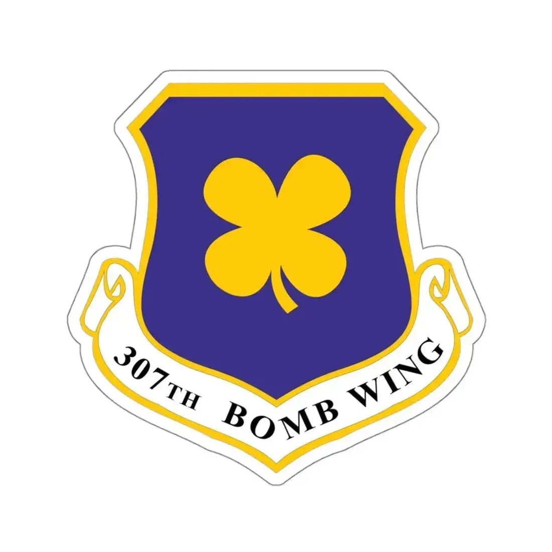 307th Bomb Wing (U.S. Air Force) STICKER Vinyl Kiss-Cut Decal 4 Inch White - The Sticker Space