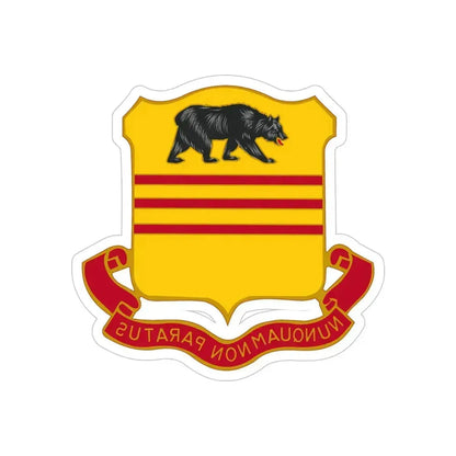 308 Cavalry Regiment (U.S. Army) REVERSE PRINT Transparent Die-Cut STICKER 5 Inch Die-Cut Transparent - The Sticker Space