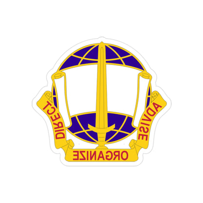 308 Civil Affairs Brigade 2 (U.S. Army) REVERSE PRINT Transparent STICKER-2" × 2"-The Sticker Space