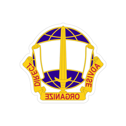 308 Civil Affairs Brigade 2 (U.S. Army) REVERSE PRINT Transparent STICKER-3" × 3"-The Sticker Space