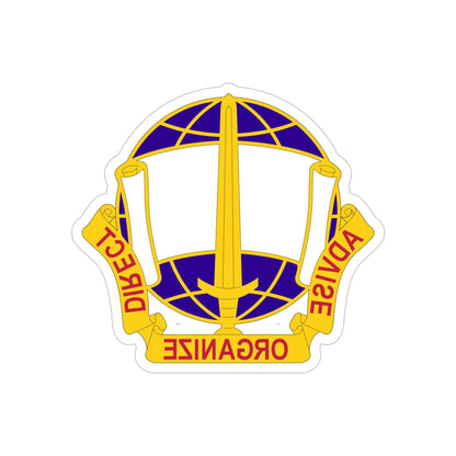 308 Civil Affairs Brigade 2 (U.S. Army) REVERSE PRINT Transparent STICKER-5" × 5"-The Sticker Space