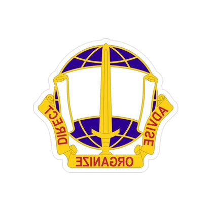308 Civil Affairs Brigade 2 (U.S. Army) REVERSE PRINT Transparent Die-Cut STICKER 2 Inch Die-Cut Transparent - The Sticker Space