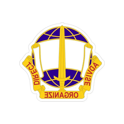 308 Civil Affairs Brigade 2 (U.S. Army) REVERSE PRINT Transparent Die-Cut STICKER 3 Inch Die-Cut Transparent - The Sticker Space