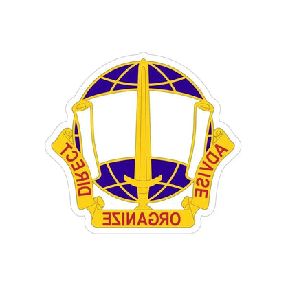 308 Civil Affairs Brigade 2 (U.S. Army) REVERSE PRINT Transparent Die-Cut STICKER 5 Inch Die-Cut Transparent - The Sticker Space