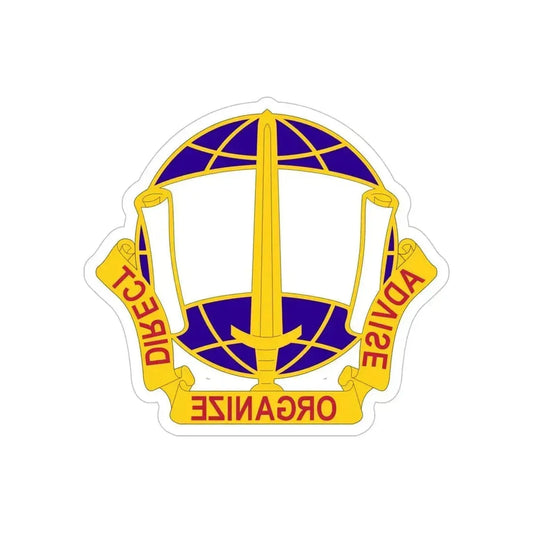308 Civil Affairs Brigade 2 (U.S. Army) REVERSE PRINT Transparent Die-Cut STICKER 6 Inch Die-Cut Transparent - The Sticker Space