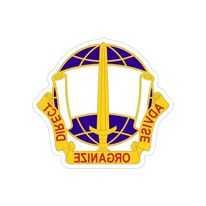 308 Civil Affairs Brigade 2 (U.S. Army) REVERSE PRINT Transparent Die-Cut STICKER - The Sticker Space