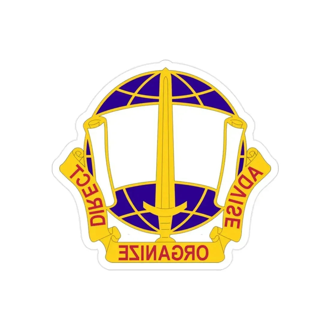 308 Civil Affairs Brigade 2 (U.S. Army) REVERSE PRINT Transparent Die-Cut STICKER - The Sticker Space