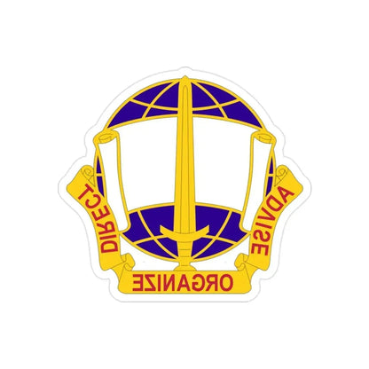 308 Civil Affairs Brigade 2 (U.S. Army) REVERSE PRINT Transparent Die-Cut STICKER - The Sticker Space