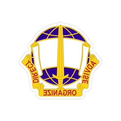308 Civil Affairs Brigade 2 (U.S. Army) REVERSE PRINT Transparent Die-Cut STICKER - The Sticker Space