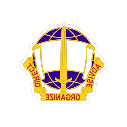 308 Civil Affairs Brigade 2 (U.S. Army) REVERSE PRINT Transparent Die-Cut STICKER - The Sticker Space