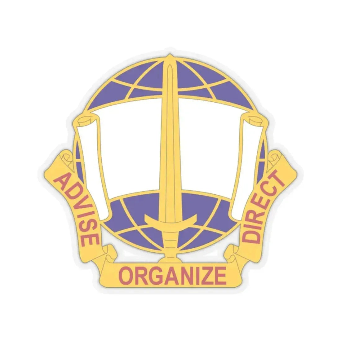 308 Civil Affairs Brigade 2 (U.S. Army) STICKER Vinyl Kiss-Cut Decal 2 Inch Transparent - The Sticker Space