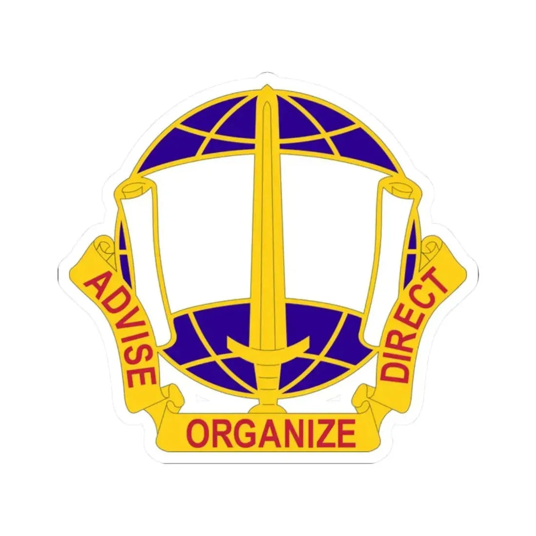 308 Civil Affairs Brigade 2 (U.S. Army) STICKER Vinyl Kiss-Cut Decal 2 Inch White - The Sticker Space