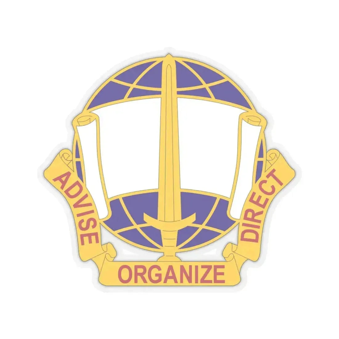 308 Civil Affairs Brigade 2 (U.S. Army) STICKER Vinyl Kiss-Cut Decal 3 Inch Transparent - The Sticker Space