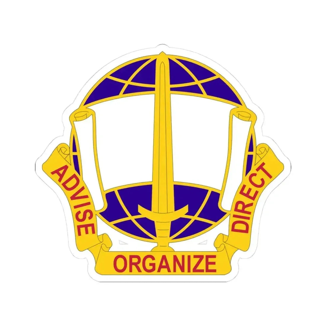 308 Civil Affairs Brigade 2 (U.S. Army) STICKER Vinyl Kiss-Cut Decal 3 Inch White - The Sticker Space