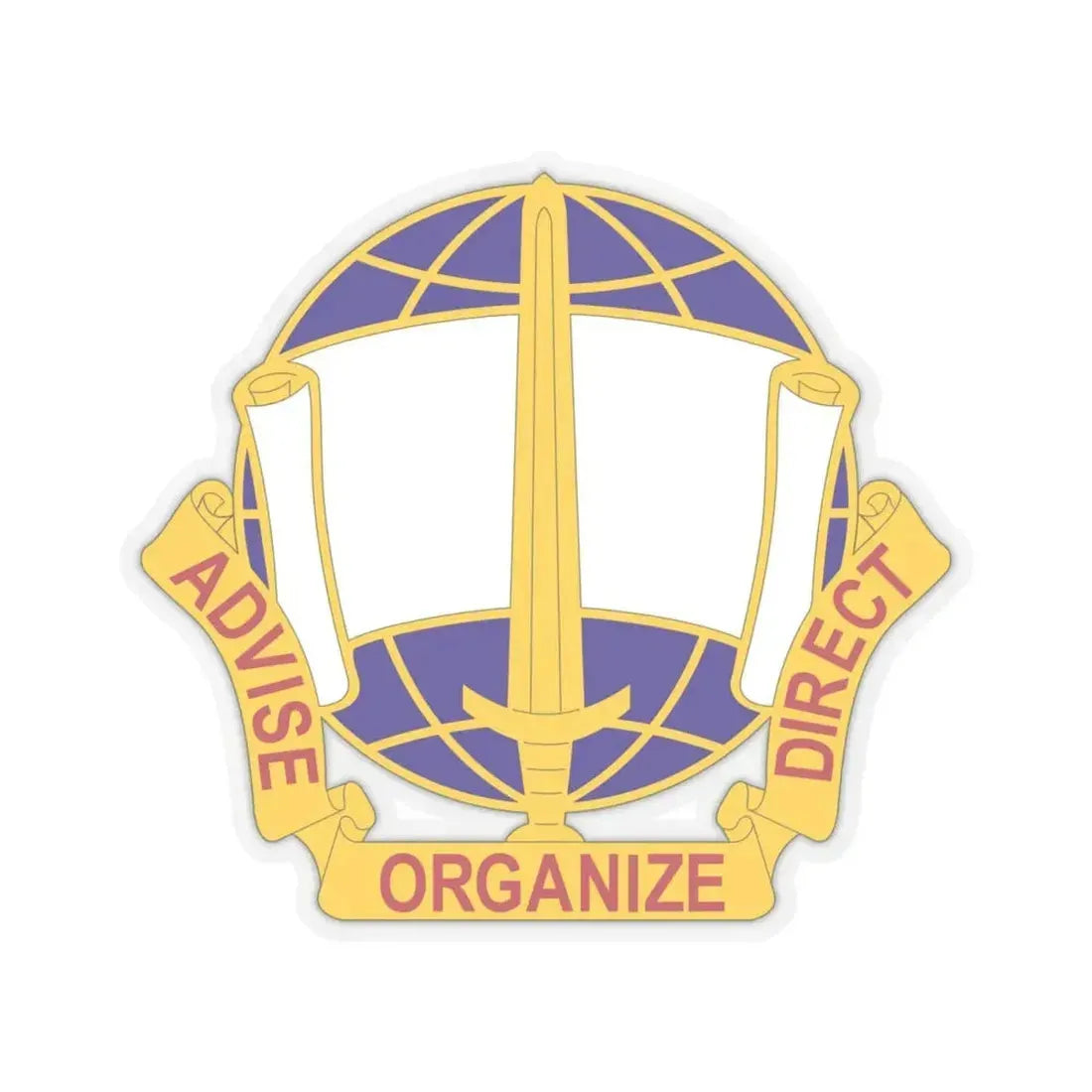 308 Civil Affairs Brigade 2 (U.S. Army) STICKER Vinyl Kiss-Cut Decal 4 Inch Transparent - The Sticker Space