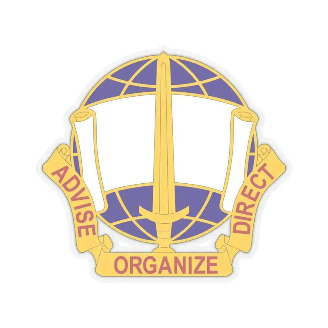 308 Civil Affairs Brigade 2 (U.S. Army) STICKER Vinyl Kiss-Cut Decal 6 Inch Transparent - The Sticker Space