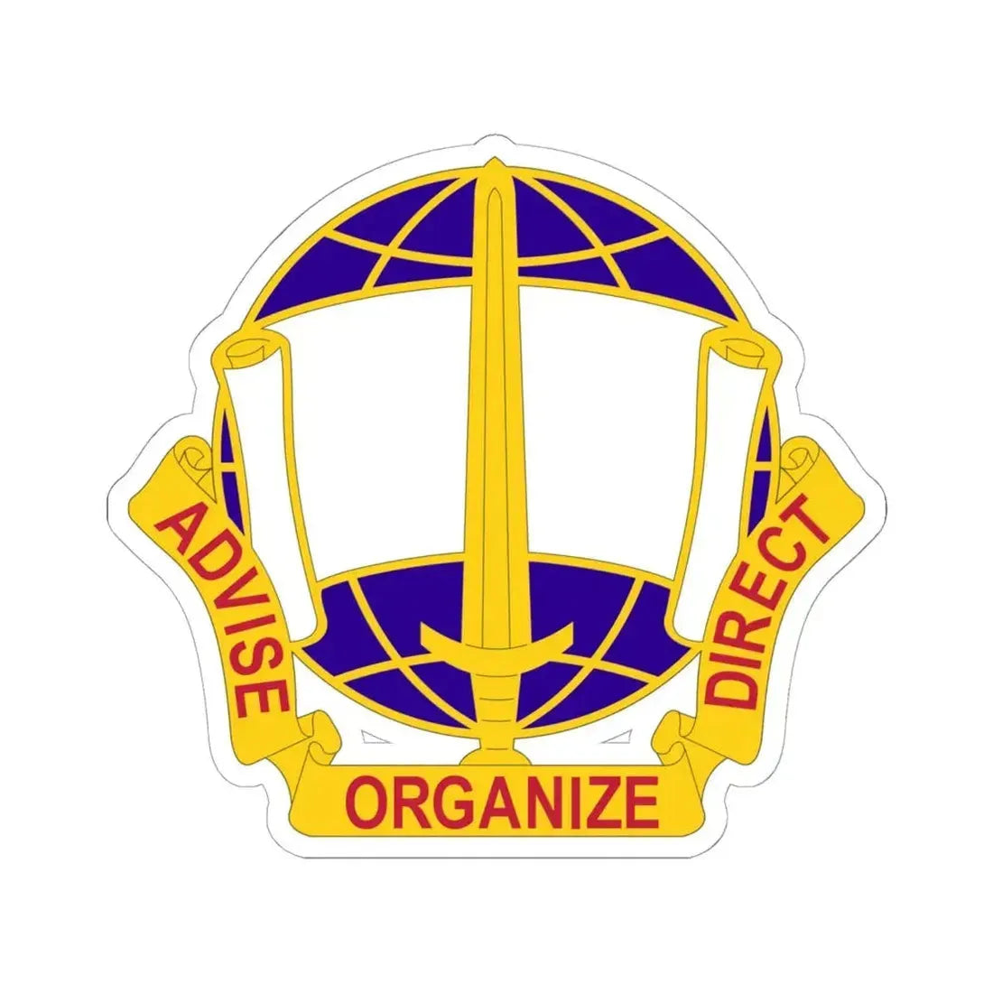 308 Civil Affairs Brigade 2 (U.S. Army) STICKER Vinyl Kiss-Cut Decal 6 Inch White - The Sticker Space